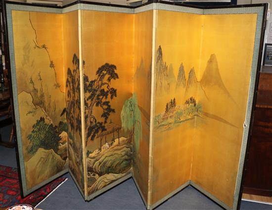 Six panel screen